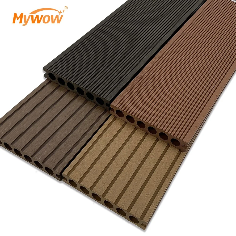 Easy Install Exterior Decking Floor WPC Square Hollow Decking Composite Outdoor WPC Composite Decking