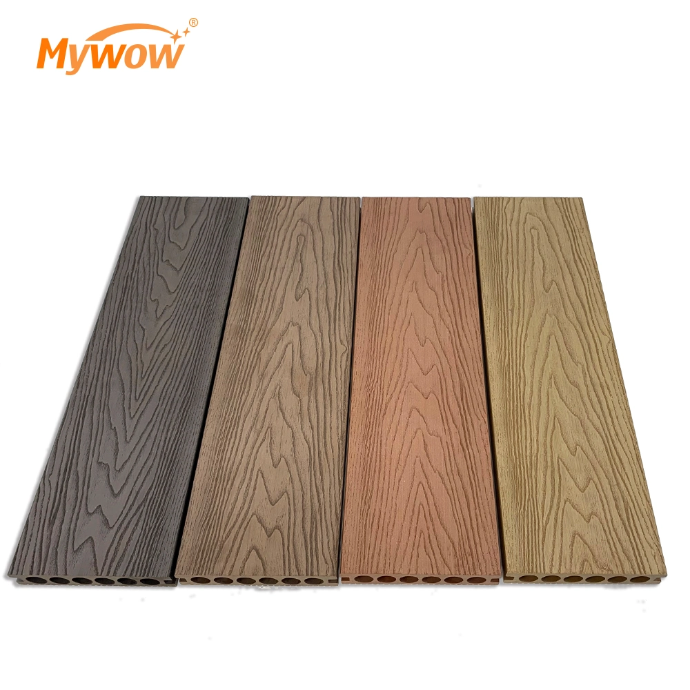 Easy Install Exterior Decking Floor WPC Square Hollow Decking Composite Outdoor WPC Composite Decking