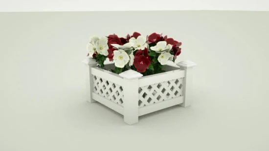 Простые в сборке белые пластиковые квадратные коробки из ПВХ для посадки овощей, цветов, прямоугольные приподнятые городские садовые ящики для цветов, уличные ящики